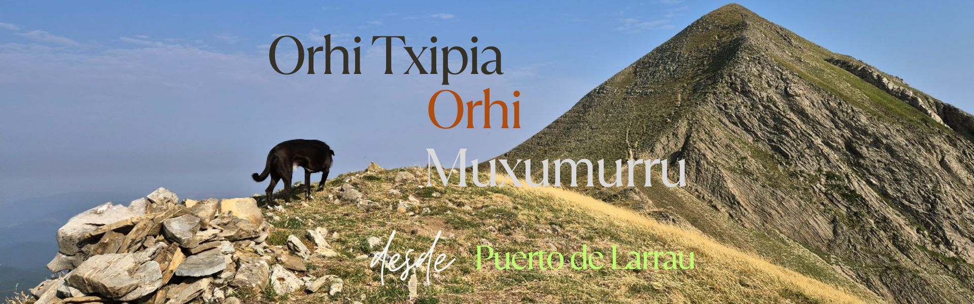 Orhi Txipia, Orhi y Muxumurru, desde Puerto de Larrau